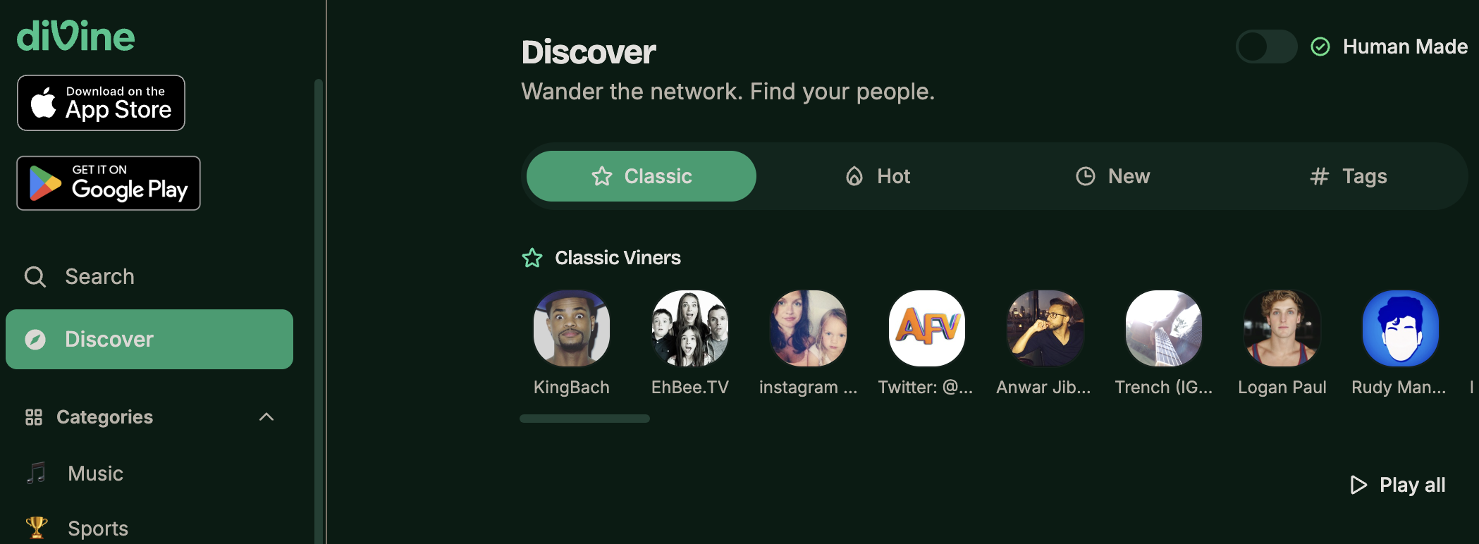 Do It For the DiVine – Yes, Vine is back, apparently.